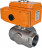 Кран шаровой BV3232P(4pc)-SP-3WT-T-ISO-H Ду80 Ру40 стандартнопроходной T-тип, трехходовой, нержавеющая сталь, внутренняя резьба, уплотнение - PTFE, с эл. приводом E34-N-010EM-O1-220VAC-У1 в Алматы