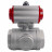Кран шаровой BV3232P(4pc)-SP-3WL-T-ISO-H Ду20 Ру63 стандартнопроходной L-тип, трехходовой, нержавеющая сталь SS316, внутренняя резьба, уплотнение - PTFE, с пн.приводом PA-DA-052 c пн.распределителем 4M310-08 AC220V в Алматы