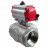 Кран шаровой BV3232P(4pc)-SP-3WL-T-ISO-H Ду20 Ру63 стандартнопроходной L-тип, трехходовой, нержавеющая сталь SS316, внутренняя резьба, уплотнение - PTFE, с пн.приводом PA-DA-052 c пн.распределителем 4M310-08 AC220V в Алматы