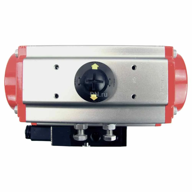 Кран шаровой BV3232P(4pc)-SP-3WL-T-ISO-H Ду20 Ру63 стандартнопроходной L-тип, трехходовой, нержавеющая сталь SS316, внутренняя резьба, уплотнение - PTFE, с пн.приводом PA-DA-052 c пн.распределителем 4M310-08 AC220V в Алматы