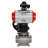Кран шаровой BV3232P(3pc)-FP-W-ISO-H Ду65 Ру25 полнопроходной двухходовой, нержавеющая сталь SS316, под приварку, уплотнение - PTFE, с пневмоприводом PA-DA-083, блоком концевых выключателей APL-210N и ручным дублером MON2-450-T28-ISO в Алматы