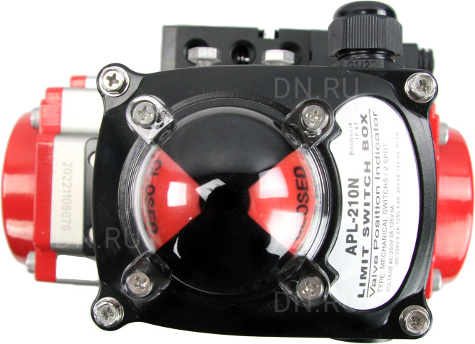 Кран шаровой BV3232P(4pc)-SP-3WL-T-ISO-H Ду65 Ру40 стандартнопроходной трехходовой L-тип, нерж. сталь SS316, внутренняя резьба, уплотнение - PTFE, пн.приводом PA-DA-083, пн.распределителем 4M310-08 DC24V и БКВ APL-210N в Алматы