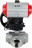 Кран шаровой BV3232P(4pc)-SP-3WL-T-ISO-H Ду25 Ру63 стандартнопроходной трехходовой L-тип, нерж. сталь SS316, внутренняя резьба, уплотнение - PTFE, с пневмоприводом PA-DA-065 и ручным дублером MON1-250-T26-ISO в Алматы