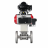 Кран шаровой BV3131P(3pc)-FP-F-ISO-H Ду15 Ру40, трехсоставной полнопроходной фланцевый, нержавеющая сталь SS304, уплотнение - PTFE, с пневмоприводом PA-DA-052 двойного действия, с пневмораспределителем 4M310-08 AC220V, с БКВ APL-210N в Алматы