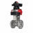 Кран шаровой BV3131P(3pc)-FP-F-ISO-H Ду40 Ру40, трехсоставной полнопроходной фланцевый, нержавеющая сталь SS304, уплотнение - PTFE, с пневмоприводом PA-DA-065 двойного действия, с пневмораспределителем 4M310-08 DC24V, с БКВ APL-210N в Алматы