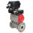 Кран шаровой BV3131P(3pc)-FP-F-ISO-H Ду15 Ру40, трехсоставной полнопроходной фланцевый, нержавеющая сталь SS304, PTFE, с пневмоприводом PA-DA-052 двойного действия и с электропневматическим поворотным позиционером YT-1000RSN с обратной связью в Алматы
