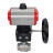 Кран шаровой BV3232P(2pc)-FP-T-ISO-H 3/8″ Ду10 Ру63 полнопроходной двухходовой, нержавеющая сталь SS316, внутренняя резьба, уплотнение - PTFE, с пневмоприводом двойного действия PA-DA-065 и ручным дублером MON1-250-T26-ISO в Алматы