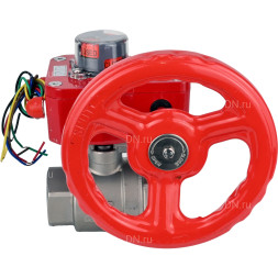 Кран шаровой BV3232P(2pc)-FP-T-ISO-H 4″ Ду100 Ру40 полнопроходной двухходовой, нержавеющая сталь SS316, внутренняя резьба, уплотнение - PTFE, с редуктором HGBF RQN3-680Z