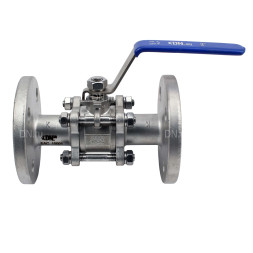 Кран шаровой BV3131P(3pc)-FP-F-H Ду20 Ру40, полнопроходной, трехсоставной, сталь 304, уплотнение - PTFE, фланцевый с рукояткой