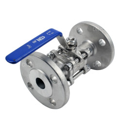 Кран шаровой BV3131P(3pc)-FP-F-H Ду32 Ру40, полнопроходной, трехсоставной, сталь 304, уплотнение - PTFE, фланцевый с рукояткой