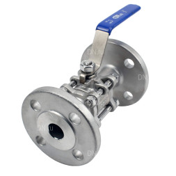 Кран шаровой BV3131P(3pc)-FP-F-H Ду32 Ру40, полнопроходной, трехсоставной, сталь 304, уплотнение - PTFE, фланцевый с рукояткой