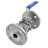 Кран шаровой BV3131P(3pc)-FP-F-H Ду32 Ру40, полнопроходной, трехсоставной, сталь 304, уплотнение - PTFE, фланцевый с рукояткой в Алматы