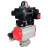 Кран шаровой BV3232P(4pc)-SP-3WL-T-ISO-H Ду65 Ру40 стандартнопроходной трехходовой L-тип, нержавеющая сталь SS316, внутренняя резьба, PTFE, пн.приводом PA-SA-105, пн.распределителем 4M310-08 AC220V и БКВ APL-410N EX в Алматы