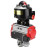 Кран шаровой BV3232P(4pc)-SP-3WL-T-ISO-H 3/4″ Ду20 Ру63 стандартнопроходной трехходовой L-тип, нержавеющая сталь SS316, внутренняя резьба, уплотнение - PTFE, с пн.приводом PA-DA-052 пн.распределителем 4M310-08 AC220V и БКВ APL-510N-EX в Алматы