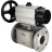 Кран шаровой BV3232P(4pc)-FP-3WL-F Ду100 Ру16 полнопроходной трехходовой, фланцевый, корпус - нержавеющая сталь SS316, с пневмоприводом PA-DA-105-1 двойного действия и пневмораспределителем 4V320-10 AC220V в Алматы