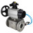 Кран шаровой BV3232P(4pc)-FP-3WL-F Ду100 Ру16 полнопроходной трехходовой, фланцевый, корпус - нержавеющая сталь SS316, с пневмоприводом PA-DA-105-1 двойного действия, пневмораспределителем 4V320-10 AC220V и БКВ APL-210N в Алматы