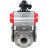 Кран шаровой BV3232P(4pc)-FP-3WL-F Ду15 Ру16 полнопроходной трехходовой, фланцевый, корпус - нержавеющая сталь SS316, с пневмоприводом PA-DA-052 двойного действия и БКВ APL-210N в Алматы