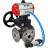 Кран шаровой BV3232P(4pc)-FP-3WL-F Ду100 Ру16 полнопроходной трехходовой, фланцевый, корпус - нержавеющая сталь SS316, с пневмоприводом PA-DA-105 двойного действия, пневмораспределителем 4V320-10 AC220V и ручным дублером MON3-700-T38-ISO в Алматы