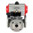 Кран шаровой BV3232P(4pc)-FP-3WL-F Ду40 Ру16 полнопроходной трехходовой, фланцевый, корпус - нержавеющая сталь SS316, с пневмоприводом PA-SA-105 с возвратными пружинами и пневмораспределителем 4M310-08 AC220V в Алматы