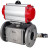 Кран шаровой BV3232P(4pc)-FP-3WL-F Ду40 Ру16 полнопроходной трехходовой, фланцевый, корпус - нержавеющая сталь SS316, с пневмоприводом PA-SA-105 с возвратными пружинами и пневмораспределителем 4V320-10 AC220V в Алматы