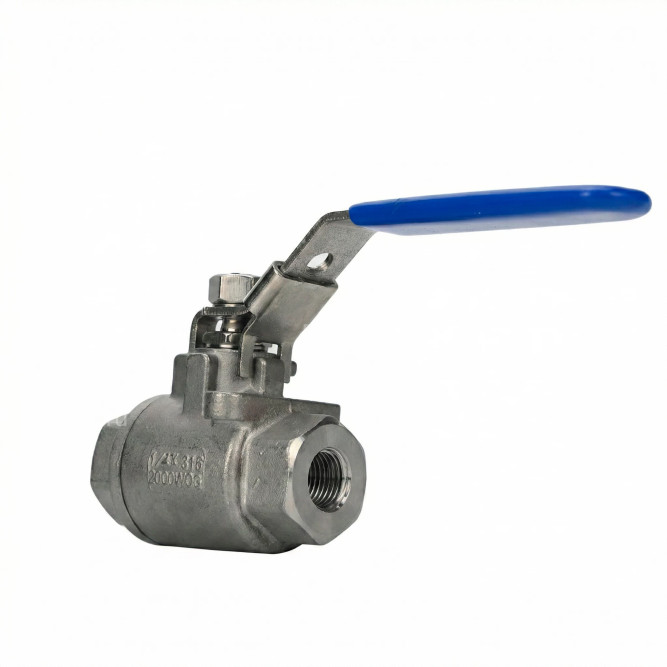 Кран шаровой BV3232P(2pc)-FP-T-H Ду8 Ру140 полнопроходной двухходовой, нержавеющая сталь 316, внутренняя резьба, уплотнение - PTFE, ручка-рычаг в Алматы
