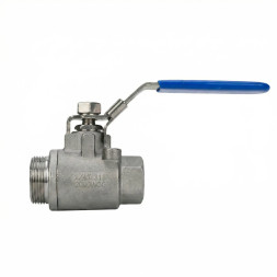 Кран шаровой BV3232P(2pc)-FP-T-H Ду8 Ру140 полнопроходной двухходовой, нержавеющая сталь 316, внутренняя резьба, уплотнение - PTFE, ручка-рычаг