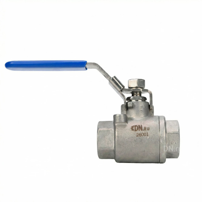 Кран шаровой BV3232P(2pc)-FP-T-H Ду8 Ру140 полнопроходной двухходовой, нержавеющая сталь 316, внутренняя резьба, уплотнение - PTFE, ручка-рычаг в Алматы