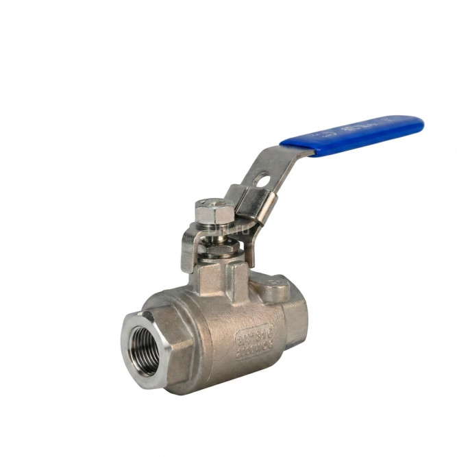 Кран шаровой BV3232P(2pc)-FP-T-H Ду10 Ру140 полнопроходной двухходовой, нержавеющая сталь 316, внутренняя резьба, уплотнение - PTFE, ручка-рычаг в Алматы