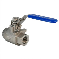 Кран шаровой BV3232P(2pc)-FP-T-H Ду10 Ру140 полнопроходной двухходовой, нержавеющая сталь 316, внутренняя резьба, уплотнение - PTFE, ручка-рычаг