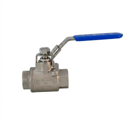 Кран шаровой BV3232P(2pc)-FP-T-H Ду10 Ру140 полнопроходной двухходовой, нержавеющая сталь 316, внутренняя резьба, уплотнение - PTFE, ручка-рычаг