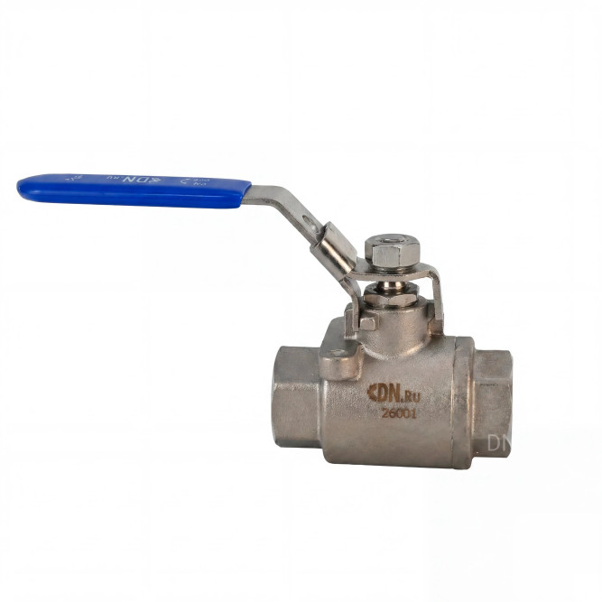 Кран шаровой BV3232P(2pc)-FP-T-H Ду10 Ру140 полнопроходной двухходовой, нержавеющая сталь 316, внутренняя резьба, уплотнение - PTFE, ручка-рычаг в Алматы