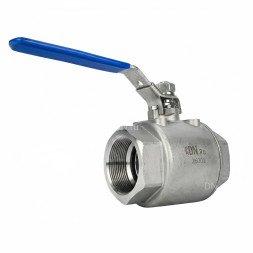 Кран шаровой BV3232P(2pc)-FP-T-H Ду50 Ру140 полнопроходной двухходовой, нержавеющая сталь 316, внутренняя резьба, уплотнение - PTFE, ручка-рычаг