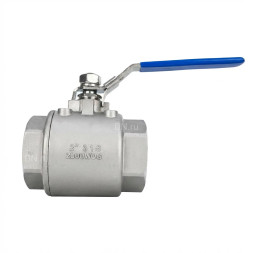 Кран шаровой BV3232P(2pc)-FP-T-H Ду50 Ру140 полнопроходной двухходовой, нержавеющая сталь 316, внутренняя резьба, уплотнение - PTFE, ручка-рычаг