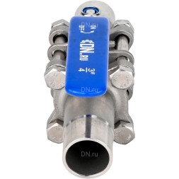 Кран шаровой BV3131P(3pc)-FP-W-H LONG Ду20 Ру63 нержавеющая сталь SS304, полнопроходной, трехсоставной, уплотнение - PTFE, под приварку, с рукояткой