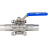 Кран шаровой BV3131P(3pc)-FP-W-H LONG Ду65 Ру25 нержавеющая сталь SS304, полнопроходной, трехсоставной, уплотнение - PTFE, под приварку, с рукояткой в Алматы