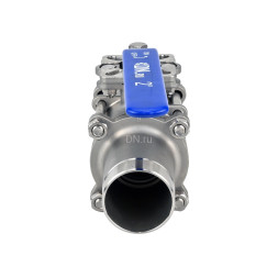 Кран шаровой BV3131P(3pc)-FP-W-ISO-H LONG Ду25 Ру63 полнопроходной, трехсоставной, корпус - нержавеющая сталь 304, уплотнение - PTFE, под приварку, с рукояткой