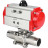 Кран шаровой BV3232P(3pc)-FP-W-ISO-H LONG Ду125 Ру16 полнопроходной, корпус - нержавеющая сталь 316, уплотнение - PTFE, под приварку, с пневмоприводом PA-SA-210 в Алматы