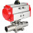 Кран шаровой BV3232P(3pc)-FP-W-ISO-H LONG Ду10 Ру63 полнопроходной, корпус - нержавеющая сталь 316, уплотнение - PTFE, под приварку, с пневмоприводом PA-DA-052 в Алматы