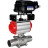 Кран шаровой BV3131P(3pc)-FP-W-ISO-H LONG Ду32 Ру40 полнопроходной, корпус - нержавеющая сталь 304, уплотнение - PTFE, под приварку, с пневмоприводом PA-SA-083 и пневмопозиционером YT-1000RSN с обратной связью в Алматы