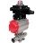 Кран шаровой BV3131P(3pc)-FP-W-ISO-H LONG Ду40 Ру40 полнопроходной, корпус - нержавеющая сталь 304, уплотнение - PTFE, под приварку, с пневмоприводом PA-DA-065 и БКВ APL-410N EX в Алматы