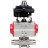 Кран шаровой BV3131P(3pc)-FP-W-ISO-H LONG Ду40 Ру40 полнопроходной, корпус - нержавеющая сталь 304, уплотнение - PTFE, под приварку, с пневмоприводом PA-DA-065 и БКВ APL-410N EX в Алматы
