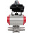 Кран шаровой BV3131P(3pc)-FP-W-ISO-H LONG Ду10 Ру63 полнопроходной, корпус - нержавеющая сталь 304, уплотнение - PTFE, под приварку, с пневмоприводом PA-SA-052 и БКВ APL-410N EX в Алматы