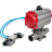 Кран шаровой BV3131P(3pc)-FP-W-ISO-H LONG Ду40 Ру40 полнопроходной, корпус - нержавеющая сталь 304, уплотнение - PTFE, под приварку, с пневмоприводом PA-DA-065 и пневмораспределителем 4V320-08 AC220V в Алматы