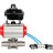 Кран шаровой BV3131P(3pc)-FP-W-ISO-H LONG Ду25 Ру63 полнопроходной, корпус - нержавеющая сталь 304, уплотнение - PTFE, под приварку, с пневмоприводом PA-SA-105, пневмораспределителем 4V320-08 AC220V и БКВ APL-410N EX в Алматы