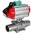 Кран шаровой BV3232P(3pc)-FP-W-ISO-H LONG Ду10 Ру63 полнопроходной, корпус - нержавеющая сталь 316, уплотнение - PTFE, под приварку, с пневмоприводом PA-DA-052, пневмораспределителем 4M310-08 DC24V и магнитным переключателем ALS200D в Алматы