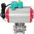 Кран шаровой BV3232P(3pc)-FP-W-ISO-H Ду50 Ру40 полнопроходной, корпус - нержавеющая сталь 316, уплотнение - PTFE, под приварку, с пневмоприводом PA-DA-083 и магнитным переключателем ALS200D в Алматы