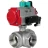 Кран шаровой BV3232P(4pc)-SP-3WL-T-ISO-H Ду25 Ру63 стандартнопроходной L-тип, внутренняя резьба, корпус - нержавеющая сталь 316, уплотнение - PTFE, пневмопривод PA-DA-052, пневмораспределитель 4M310-08 AC220V и магнитным переключателем ALS200D в Алматы
