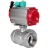 Кран шаровой BV3232P(4pc)-SP-3WL-T-ISO-H Ду65 Ру40 стандартнопроходной L-тип, внутренняя резьба, корпус - нержавеющая сталь 316, уплотнение - PTFE, пневмопривод PA-DA-083, пневмораспределитель 4M310-08 AC220V и магнитным переключателем ALS200D в Алматы