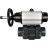 Кран шаровой BV4242E-FP-GRM-ISO Дн80 Ру10 полнопроходной, корпус - НПВХ, шар - НПВХ, уплотнение - EPDM, с пневмоприводом PA-DA-105-1 и пневмораспределителем 4M310-08 DC24V в Алматы