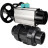 Кран шаровой BV4242E-FP-GRM-ISO Дн15 Ру10 полнопроходной, корпус - НПВХ, шар - НПВХ, уплотнение - EPDM, с пневмоприводом PA-DA-105-1, пневмораспределителем 4M310-08 AC220V и магнитным переключателем ALS200D в Алматы